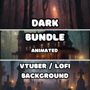 ANIMATED BACKGROUND - Dark Bundle (loop, 4k) VTUBER / Stream Background / Video Background / Lo-fi / D&D