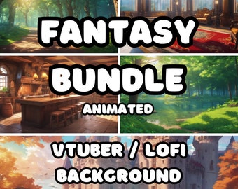 ANIMATED BACKGROUND - Fantasy Bundle (loop, 4k) VTUBER / Stream Background / Video Background / Lo-fi / D&D