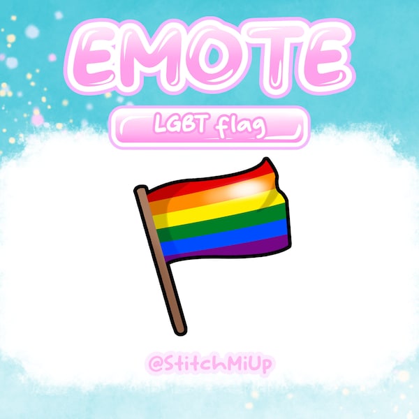 LGBT Flag Gay Pride Emote for Twitch, Discord, Youtube l Pride Emote / LGBTQIA+ / Flag Emote