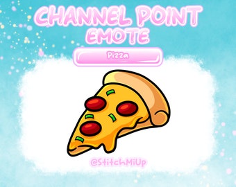 Pizza Channel Point / Emote / Badge for Twitch Stream Discord Youtube l Snacks l Dinner l Italy l Pepperoni l Cheesy