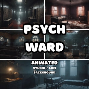 ANIMATED BACKGROUND - Psych Ward / Hospital Horror Bundle (loop, 4k) VTUBER / Stream Background / Video Background / Lo-fi / D&D