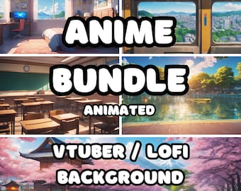 ANIMATED BACKGROUND - Anime Bundle (loop, 4k) VTUBER / Stream Background / Video Background / Lo-fi / D&D
