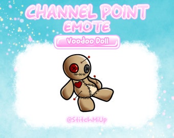 Voodoo Doll Emote / Channel Point / Badge for Twitch Stream Discord Youtube l Phasmophobia - Horror Emotes - Twitch Points - Creepy Badges