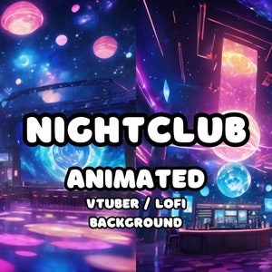 ANIMATED BACKGROUND -  Nightclub Bundle, Neon Bar, Music (loop, 4k 60 fps) VTUBER / Lo - Fi / Dungeons and Dragons / Stream Background