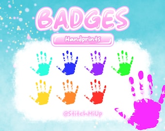 Handprints Sub & Bits Badges für Twitch Stream Discord Youtube l Horror / Fingerprints / Tatort