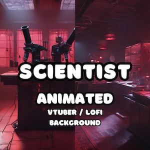 ANIMATED BACKGROUND -  Scientist Bundle, Horror Background, Scary (loop, 4k 60 fps) VTUBER / Lo - Fi / D&D / Stream Background