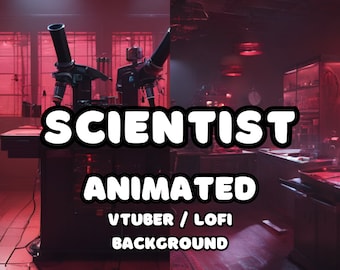 ANIMATED BACKGROUND -  Scientist Bundle, Horror Background, Scary (loop, 4k 60 fps) VTUBER / Lo - Fi / D&D / Stream Background