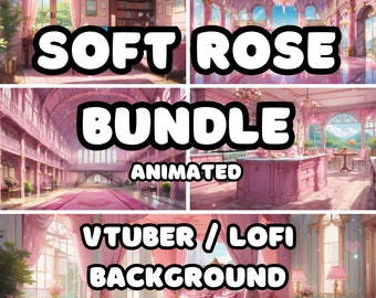 ANIMATED BACKGROUND - Soft Rose Bundle (loop, 4k) VTUBER / Stream Background / Video Background / Lo-fi / D&D