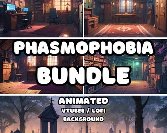 ANIMATED BACKGROUND - Phasmophobia Bundle (loop, 4k) VTUBER / Stream Background / Video Background / Lo-fi / D&D