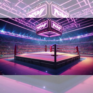 ANIMATED BACKGROUND - Box Fight, Neon Arena, Rumble (loop, 4k 60 Fps ...