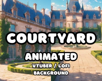 ANIMATED BACKGROUND -  Courtyard Bundle, Palace, Terrace (loop, 4k 60 fps) VTUBER / Lo - Fi / Dungeons and Dragons / Stream Background