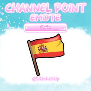 Spain Emote / Channel Point / Badge for Twitch Stream Discord Youtube l Flag Emote - Twitch Points / Spanish Flag / Twitch Emote