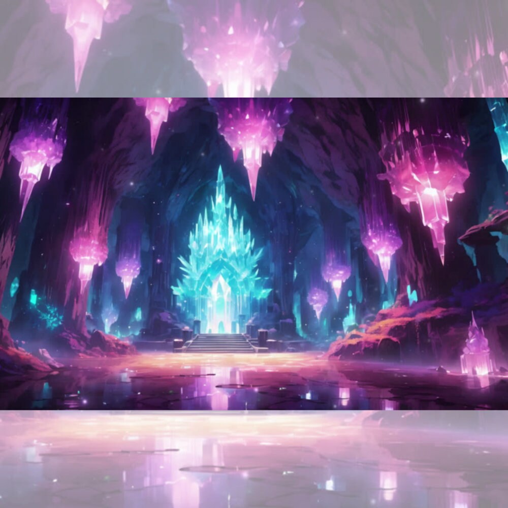 ANIMATED BACKGROUND Crystal Throne , Palace, Royalty loop, 4k 60 Fps VTUBER / Lo Fi / Stream