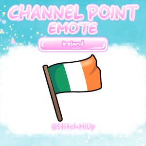 Ireland Emote / Channel Point / Badge for Twitch Stream Discord Youtube l Flag Emote - Twitch Points / Irish Flag / Twitch Emote