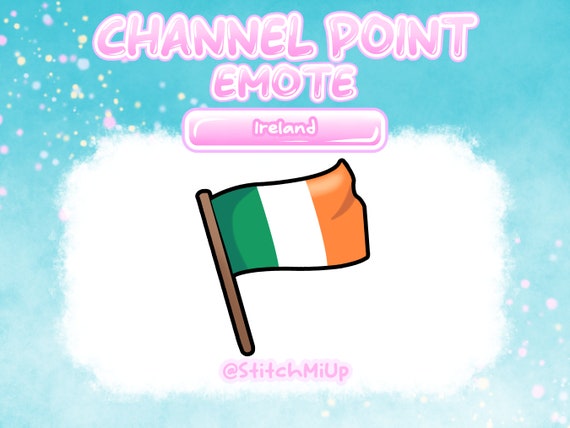 Ireland Emote / Channel Point / Badge for Twitch Stream Discord Youtube l Flag Emote - Twitch Points / Irish Flag / Twitch Emote