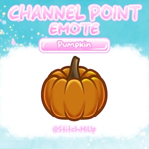 Pumpkin Channel Point / Emote / Badge per Twitch Stream Discord Youtube l Emote autunnale - Autunno - Spettrale - Halloween