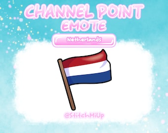 Netherlands Emote / Channel Point / Badge for Twitch Stream Discord Youtube l Flag Emote - Twitch Points / Dutch Flag / Twitch Emote
