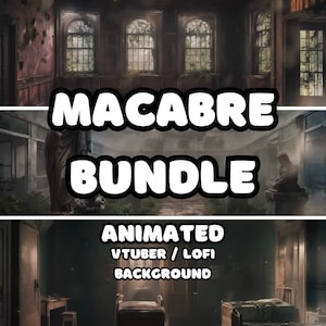 ANIMATED BACKGROUND - Macabre Bundle (loop, 4k) VTUBER / Stream Background / Video Background / Lo-fi / D&D