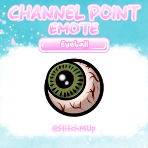 Eyeball Channel Point / Emote / Badge for Twitch Stream Discord Youtube l Horror Emote