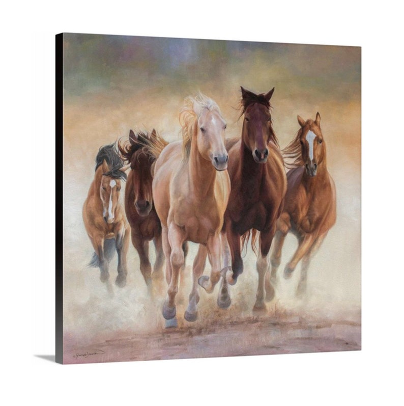 Wild Horses A Beautiful Horse Painting Featuring Running - Etsy