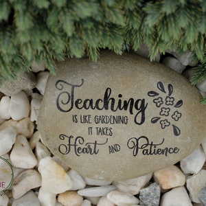 Decorative Garden Stone *Standard Listing Only* Teacher Gift Decor. Desk Decoration. Teacher Appreciation Gift. End of School Year Gift.