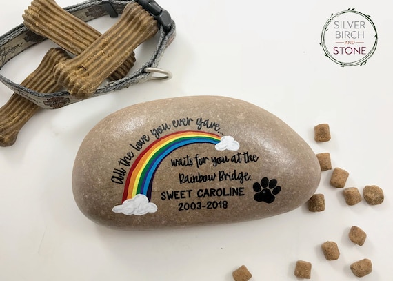 rainbow bridge pet memorial stones