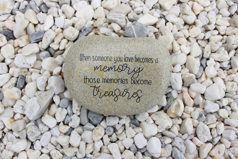 Large Remembrance Garden Stone. Sympathy Gift for Family Etsy