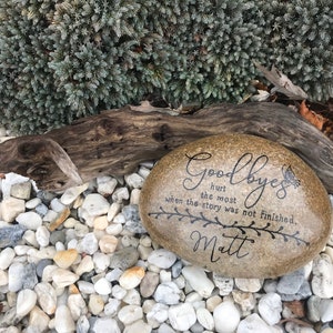 Personalized Memorial Garden Stone. Funeral Gift for a Friend.  Unique Gift of Sympathy.  Butterfly Garden Memorial.