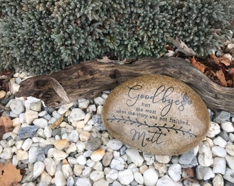 Personalized Memorial Garden Stone. Funeral Gift for a Friend.  Unique Gift of Sympathy.  Butterfly Garden Memorial.