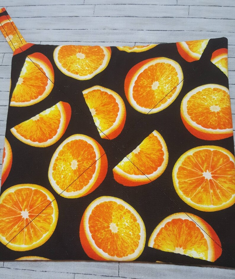 Kitchen Decor Citrus Fruits Potholders Oranges Hot Pads Kitchen