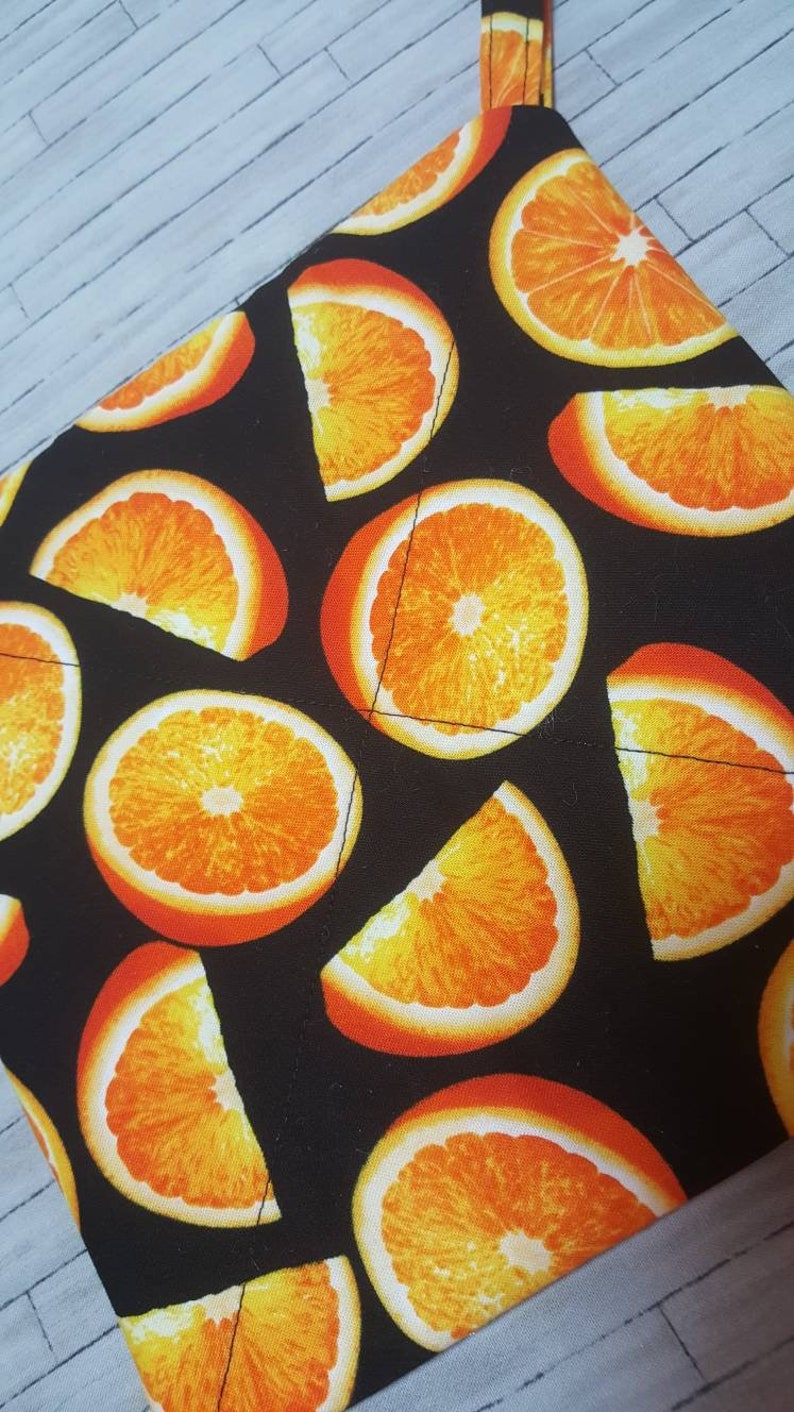 Kitchen Decor Citrus Fruits Potholders Oranges Hot Pads Kitchen
