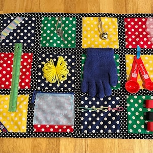 Fidget Quilt: Handmade Sensory Activity Blanket (18&quot; × 24&quot;)