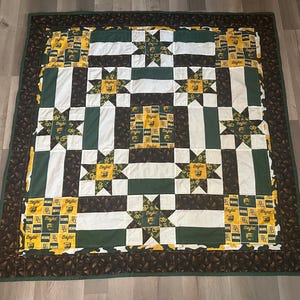 Baylor Bears Lap Quilt: Handmade, Cotton & Fleece (58&quot; x 58&quot;)