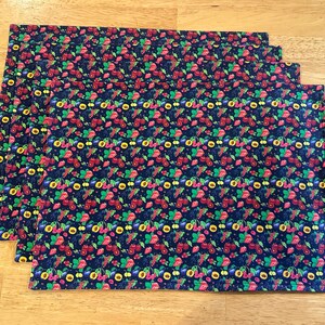 Fresh Fruit Handmade ReversiblePlacemats, Set of 4, 12&quot; x 16”