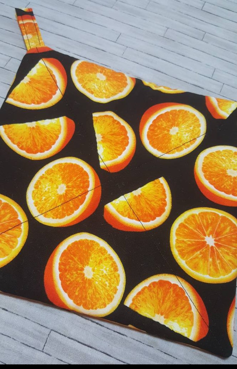 Kitchen Decor Citrus Fruits Potholders Oranges Hot Pads Kitchen