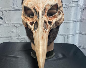 Maska z czaszką ptaka/nakrycie głowy Czaszka kruka/doktor zarazy/maska kostiumowa ptaka