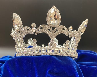 Rhinestone Teardrop Crown Royal Wedding Prom Queen Pageant Sweet 16 Quincaenera Princess Tiara