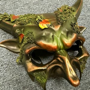 Woodland Demon Mask | Fairy Fae Midsummer Night Bacchus Fantasy Cosplay Masquerade Mardi Gras Mythology