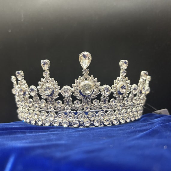 Buy Rhinestone Wedding Tiara | Silver Tone Bridal, Prom  display picture 3