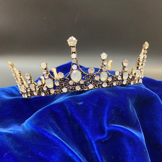 Buy Antique Gold Moonstone Crown Tiara Wedding Bridal Costume Renaissance Queen Princess Pageant Prom Quinceanera Royal Sweet 16 Birthday Online in India Etsy