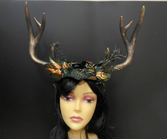 Woodland Deer Antler Headband - Fairy Costume Branch Crown for Halloween Amazon.com: MOSTORY Green Woodland Branch Headband - Fairy  main image 4