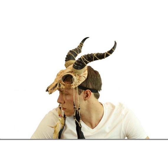 外角の祖先悪魔の頭蓋骨マスク | 赤白骨 | ウェンディゴシャーマン