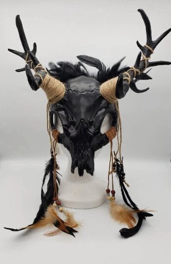Masque Cerf En Feutrine Pour Déguisement - Halloween, Carnaval, Cosplay - Taille Unique 31x26x7 Cm