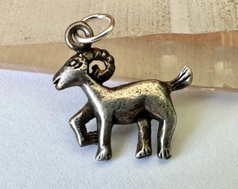 vintage sterling goat charm