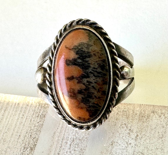 vintage sterling and petrified wood southwestern … - image 4