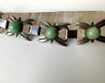 7”, Vintage Sterling Silver Handmade Bracelet, Mexico 925 7”, Vintage Sterling Silver Handmade Bracelet, Mexico 925