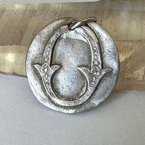new reproduction initial O pendant, 960 silver