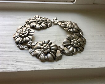 ◆VINTAGE HOLLYWOOD◆ Oxalis Flower String Bracelet VH2336BR Vintage Sterling Flower Bracelet - Etsy