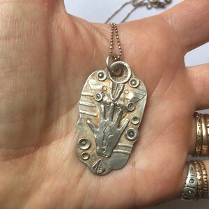 new sterling hand pendant necklace image 2