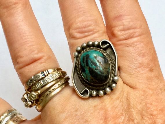 vintage sterling and awesome turquoise southweste… - image 7